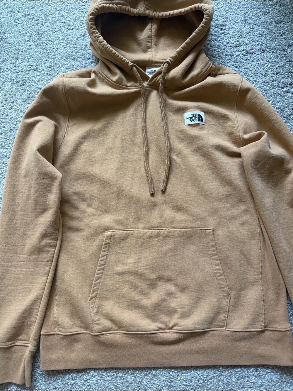 The North Face Men's Tan Pullover Hoodie Heritage Patch Size L - Picture 5 of 10
